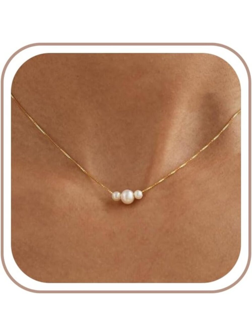 Trendy Gold Pearl Necklace for Women | Wedding & Bridesmaid Jewelry Gift